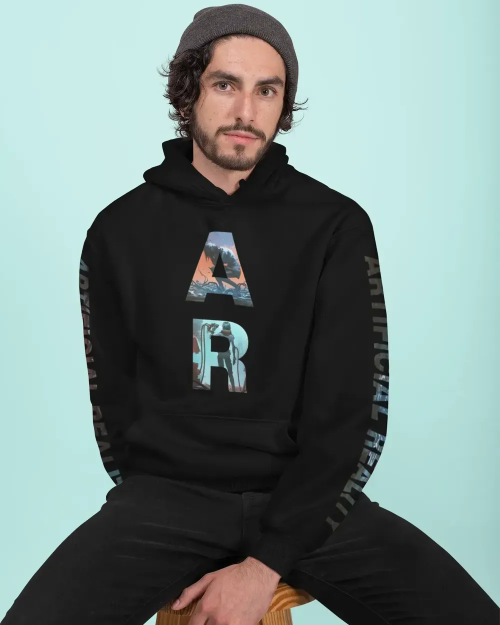 Artificial Reality "Art" Premium Unisex Hoodie image 3