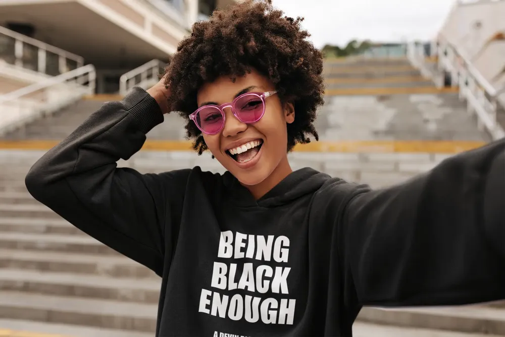 Being Black Enough Crop Hoodie image 5