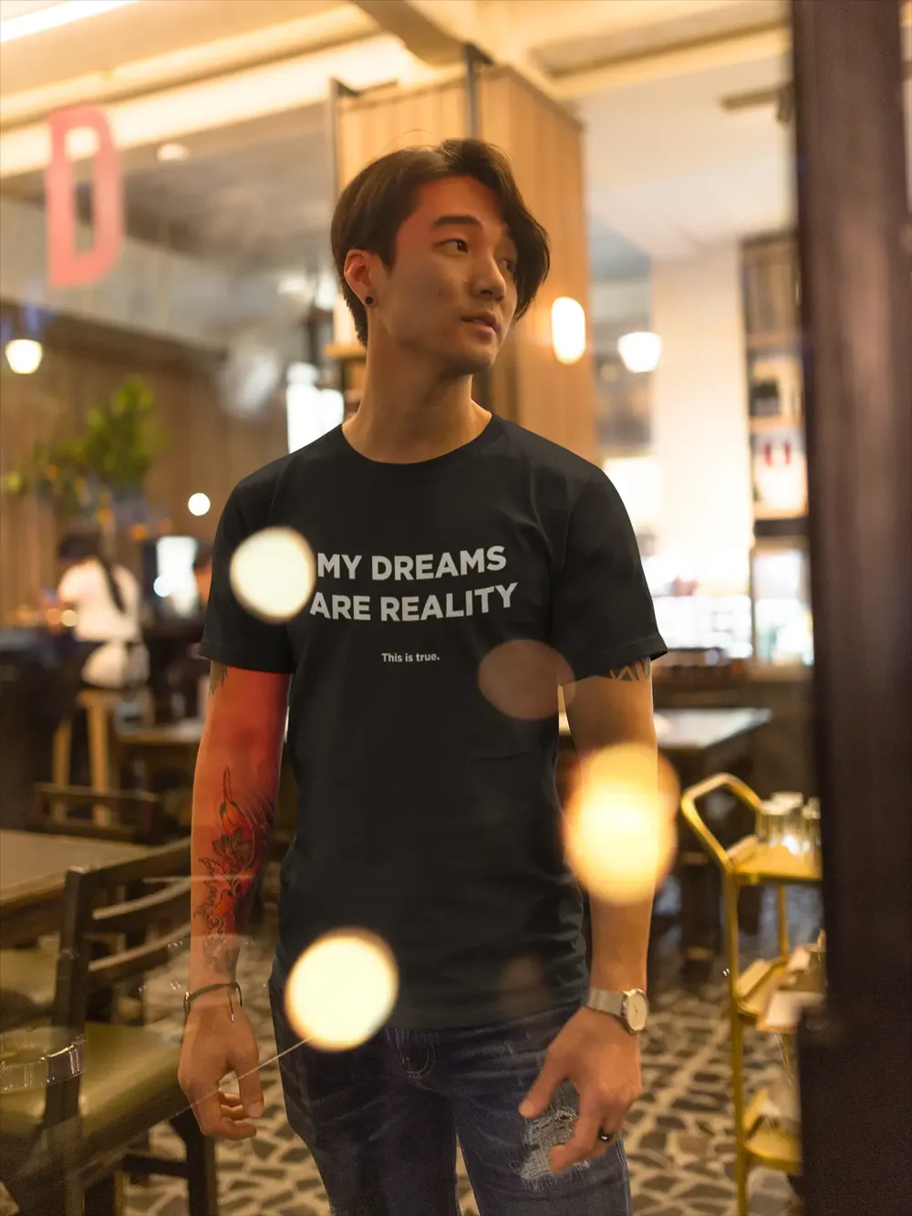 Dreams Into Reality Premium Men's T-shirt image 3