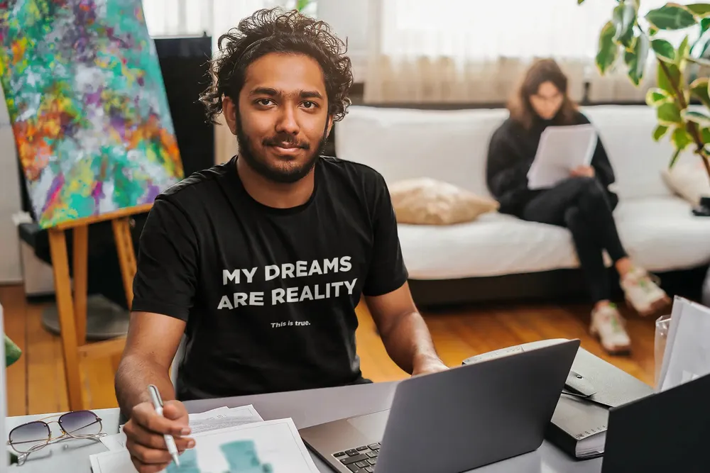 Dreams Into Reality Premium Men's T-shirt image 40
