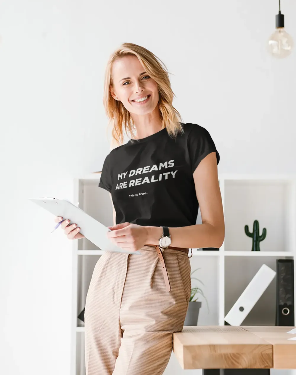 Dreams Into Reality Premium Women's T-shirt image 36