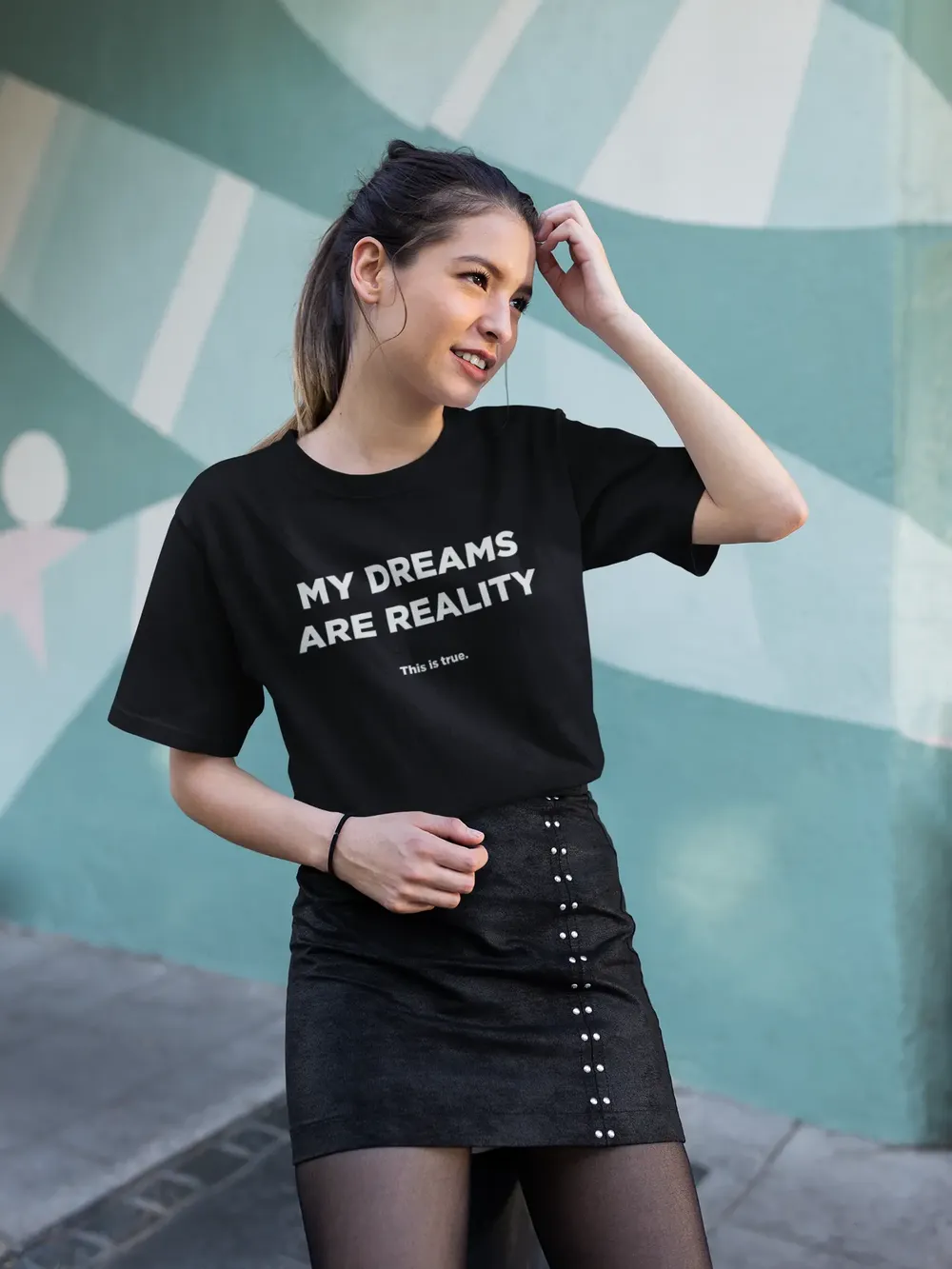 Dreams Into Reality Premium Women's T-shirt image 48