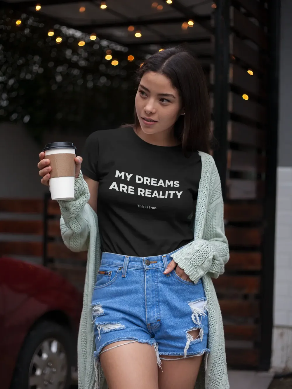 Dreams Into Reality Premium Women's T-shirt image 51